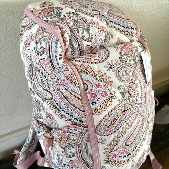 Vera Bradley Featherweight Travel Backpack in Sand Paisley - Picture 4 of 8